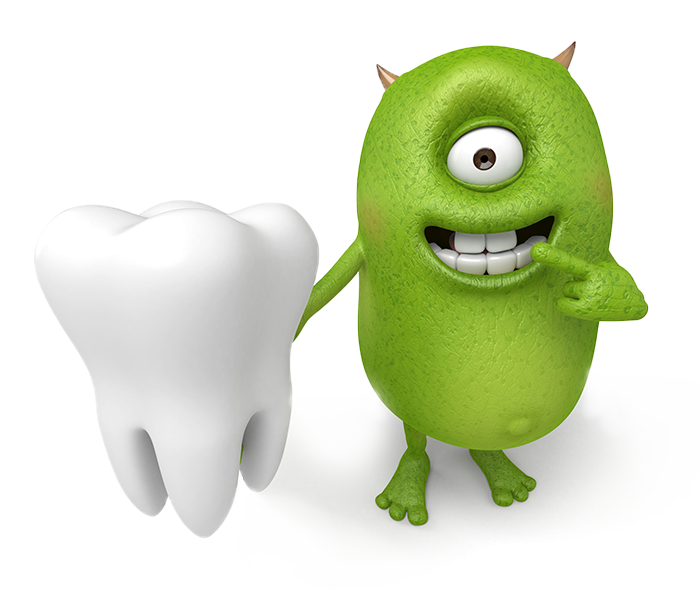 green monster with tooth